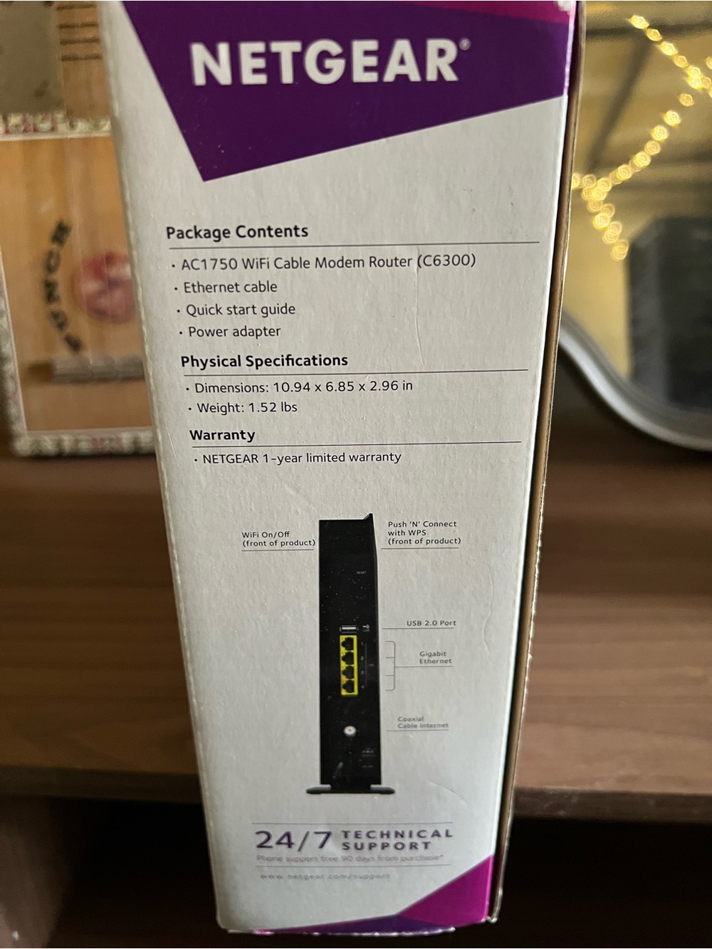 NETGEAR AC1750 WiFi Cable Modem Router - Picture 3 of 4